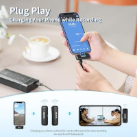 Нов Безжичен Лавалиер Микрофон Boya USB-C за iPhone 15 и Android, снимка 4 - Други - 44568704