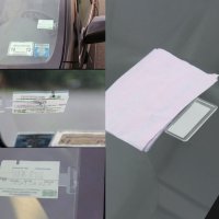 Щипка за стъкло, за паркинг билет/ синя зона / тел. номер, снимка 2 - Аксесоари и консумативи - 37306630