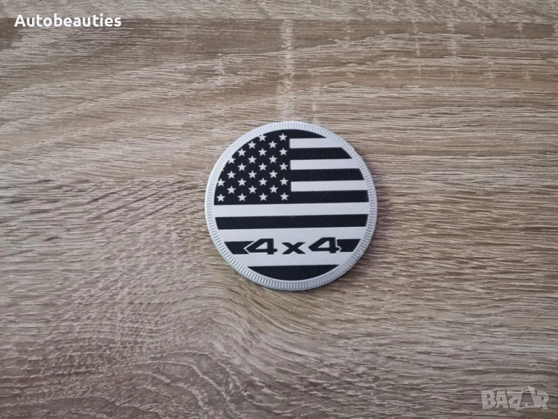 емблема черен кръг US Flag за Jeep, снимка 1