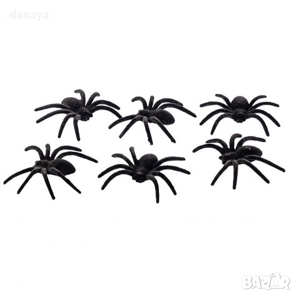 6157 Страшни изкуствени паяци за Хелоуин, 6 броя, снимка 1