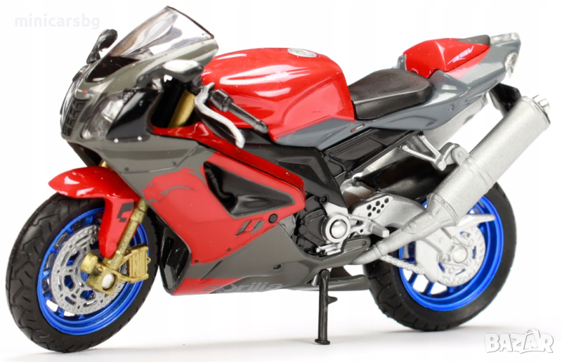 1:18 Метални мотори: APRILIA RSV 1000R - Welly, снимка 1