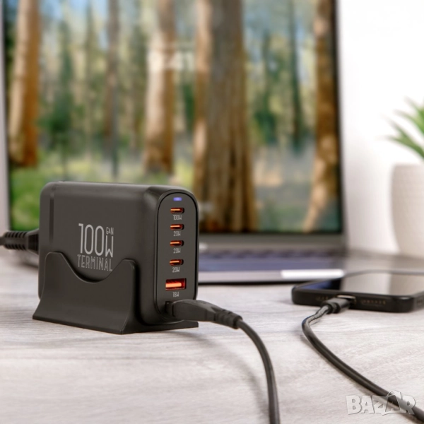 OBAL:ME GaN зарядна станция USB/USB-C 100W , снимка 1