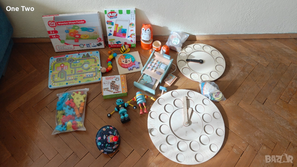 Запазени дървени образователни играчки за деца (2-3 г.) – Монтесори, снимка 1