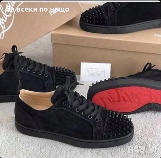 Christian Louboutin Мъжки Черни Спортно-Елегантни Обувки Код P1216, снимка 1