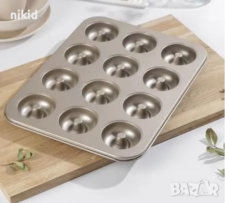 12 Понички тефлонова форма тава тефлон кексчета мъфини, снимка 1