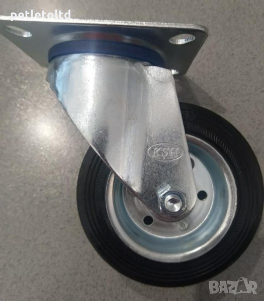 Колело Ф 100мм, въртящо с планка, снимка 1