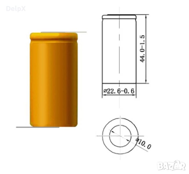 Акумулаторна батерия PKCELL с пластини 1,2V 1500mAh SC Ni-Cd, снимка 1