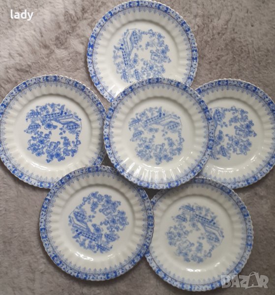 Код синьо, 6 бр. чинийки, диаметър 19 см., снимка 1