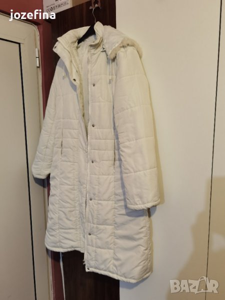 Бяло дълго зимно шушляково яке, снимка 1
