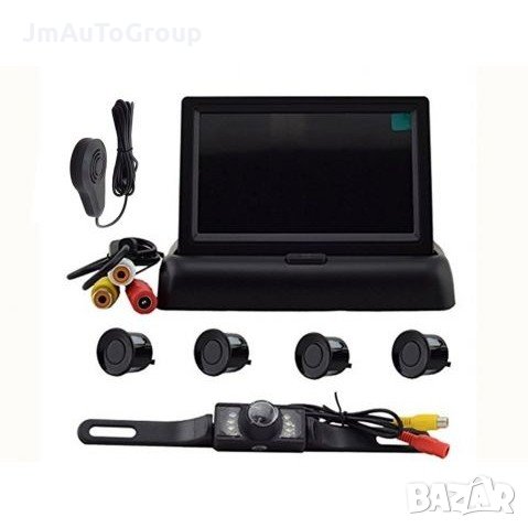 Парктроник с цветен дисплей 4,3inch сгъваем и камера с нощно виждане AP PS4TFT35F, снимка 1