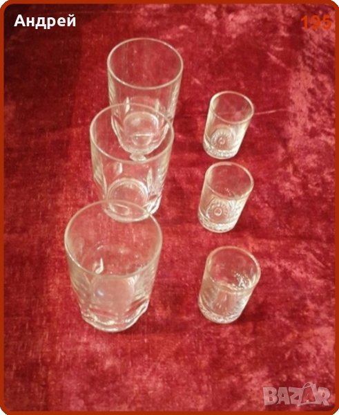 Лот: 3 + 3 чаши за питието и… „разредителя“, снимка 1