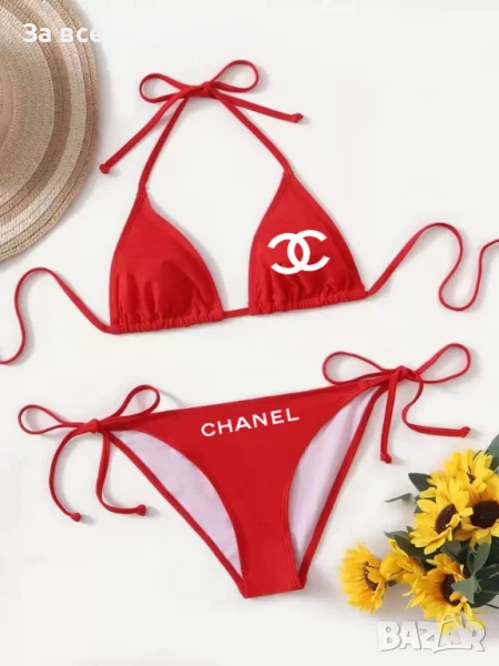 Chanel Дамски Червен Бански С 2 Части👙Дамски Бански С Две Части Шанел Код D2600, снимка 1
