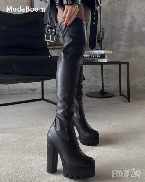 🔥Кожени чизми на ток🔥, снимка 1