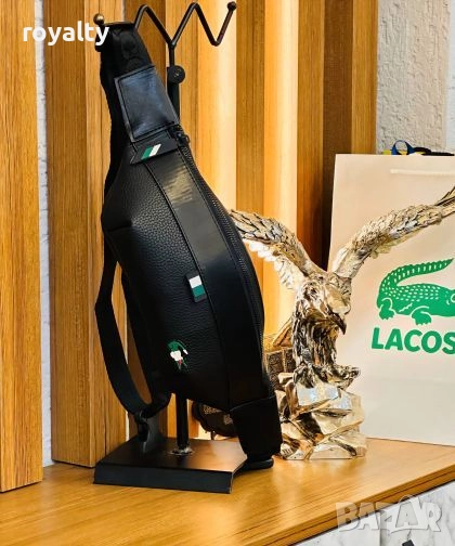Lacoste Кожена Черна Мъжка Чанта , снимка 1