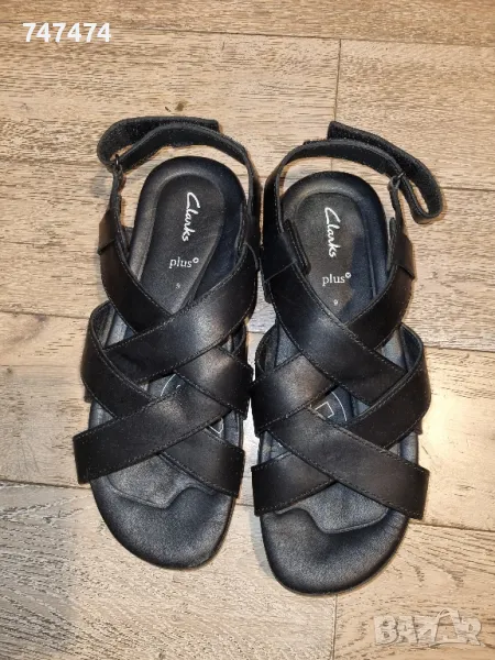 CLARKS, UK9 (43), черни сандали, снимка 1