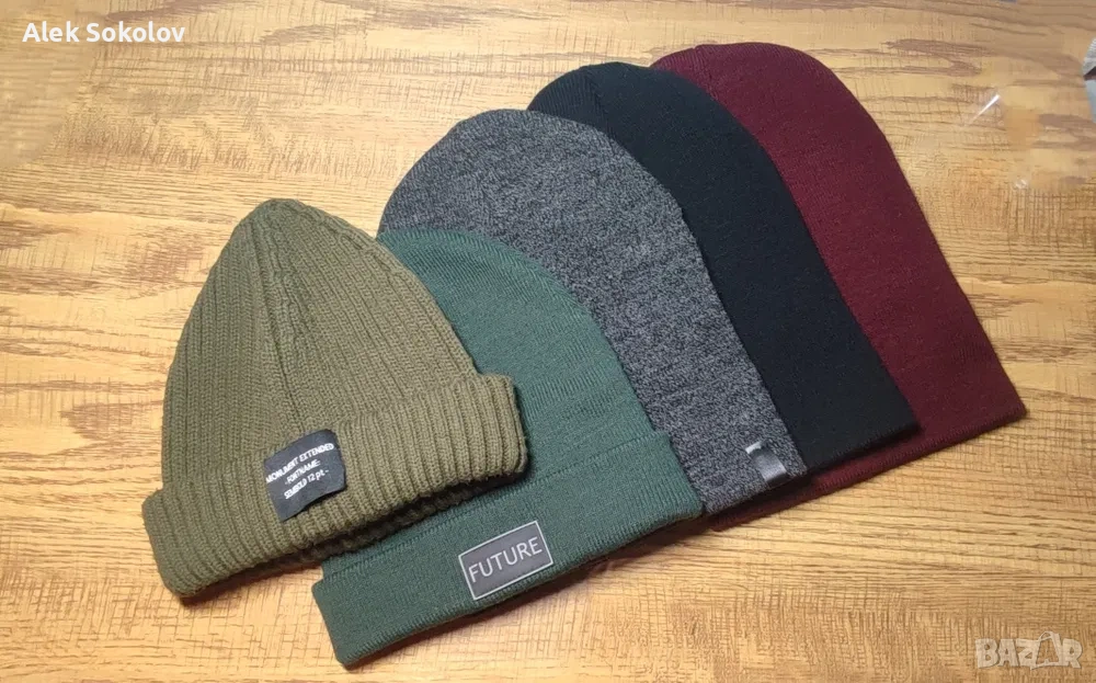 Зимни плетени шапки – различни цветове, снимка 1