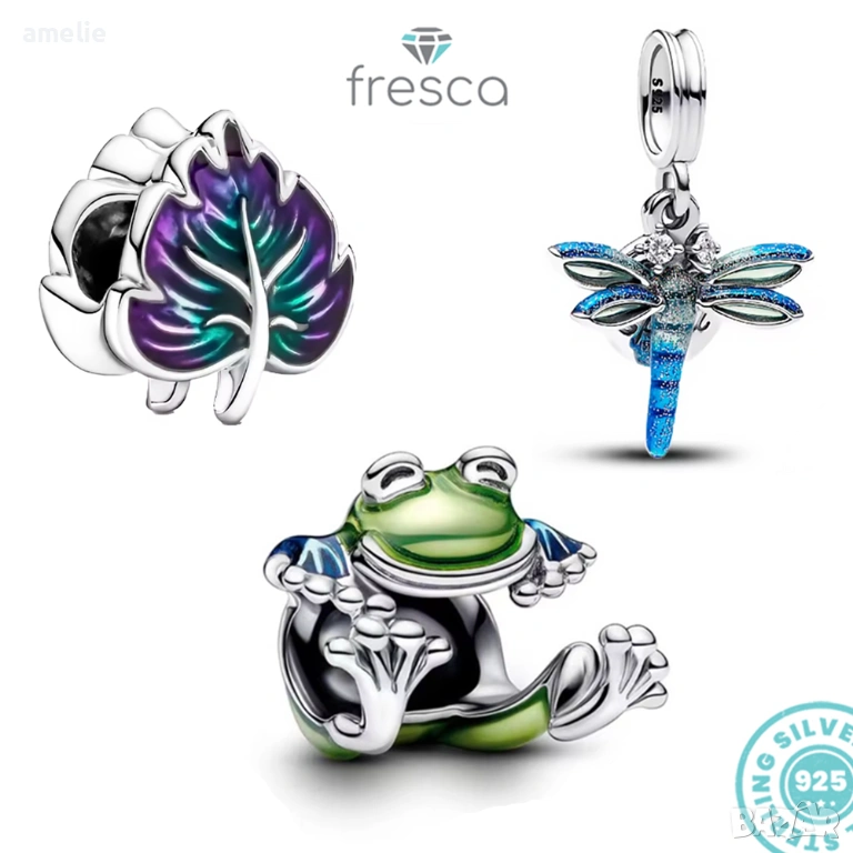 Талисман /и серия In the Swamp Fresca по модел Пандора Pandora с печат S 925. Колекция Amélie, снимка 1