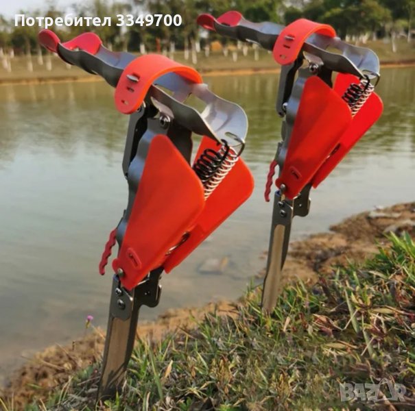 Автоматична самозасичаща  стойка за риболов с две пружини, снимка 1