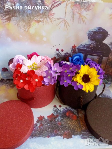 Кутия за Него и Нея със сапунени рози ароматни 20лв/бр , снимка 1