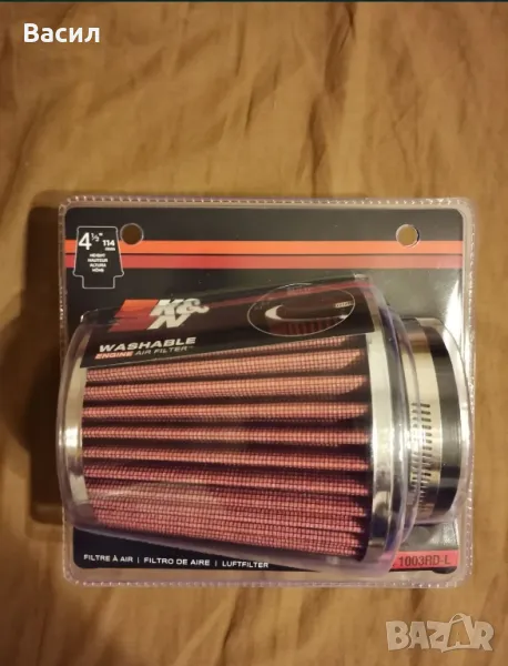 Универсален спортен филтър K&N 1003RD-L  (4 1/2инча=114мм), снимка 1