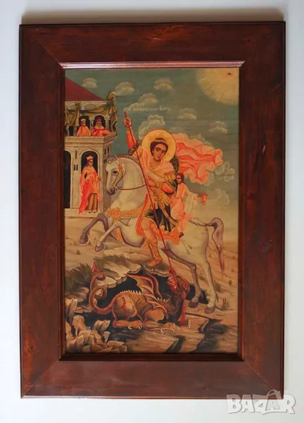 Икона ”Свети Георги” и змея, снимка 1