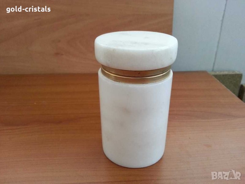 Ретро мраморна кутия с капак, снимка 1