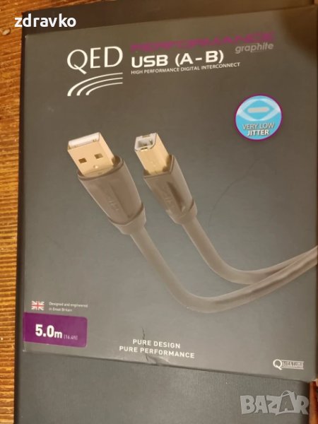 QED PERFORMANCE USB A-B GRAPHITE 5м., снимка 1