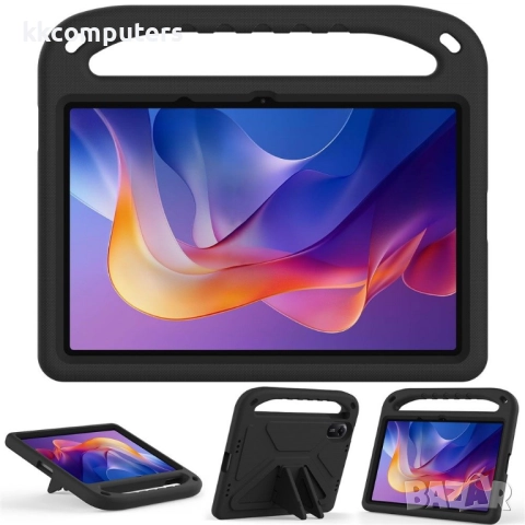 EVA Удароустойчив калъф за Xiaomi Redmi Pad 2 с Дръжка и Стойка, Включен протектор- Черен, Син, Черв, снимка 7 - Калъфи, кейсове - 52143694