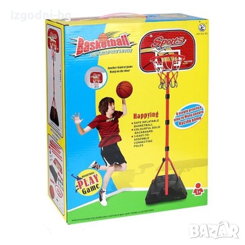 Детски комплект баскетболен кош със стойка и топка, снимка 2 - Други - 42194531