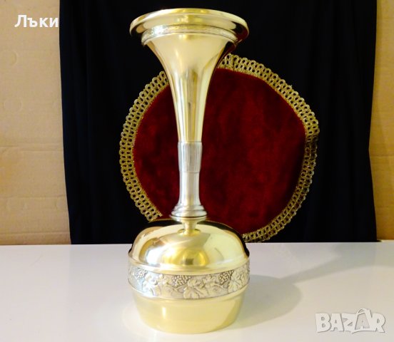 Царски бронзов бокал,чаша за вино 500 мл.,лози,грозде , снимка 10 - Антикварни и старинни предмети - 37274989