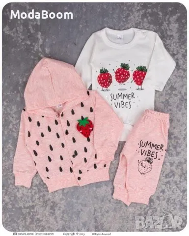 🍓Бебешки комплект “Ягоди” от три части / 12 и 14 месеца🍓