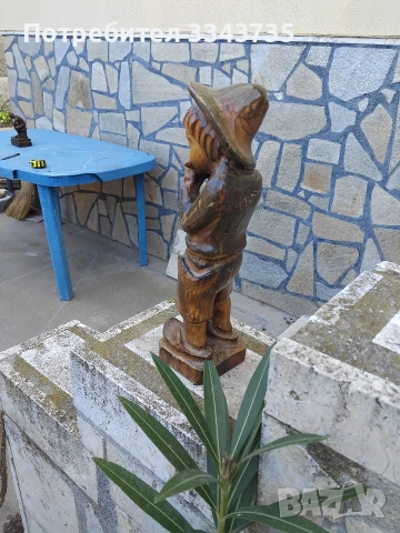 Винтидж фигура дърворезба., снимка 3 - Статуетки - 54178331