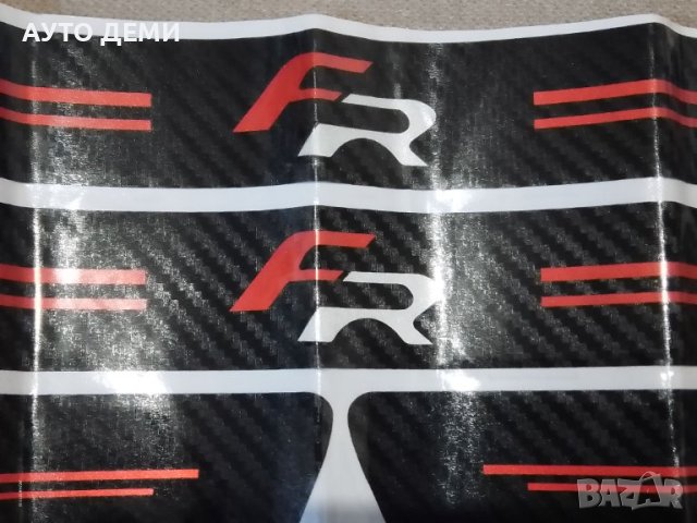 Качествени карбон стикери за прагове с лого ФР FR кола автомобил 
