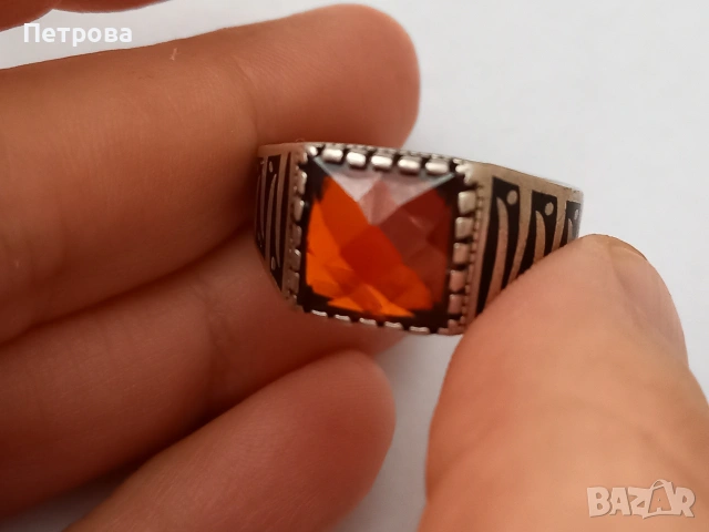 Четири броя мъжки сребърни пръстена, снимка 9 - Пръстени - 53887904