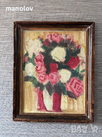 Картина ваза с цветя Борис Краев