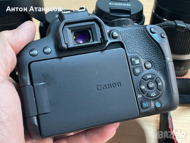 Canon EOS 800D + 4 обектива, снимка 14 - Фотоапарати - 52481820