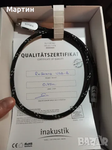 Inakustik Reference USB 2.0 (A to B), 75см, снимка 2 - Кабели и адаптери - 55981351