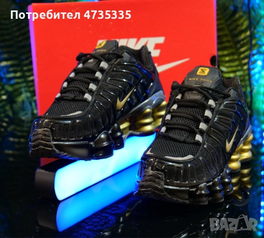 Nike Shox TL Black and Gold, снимка 3 - Ежедневни обувки - 54280923