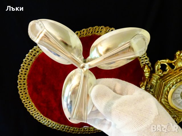 Посребрена коктиера,свещник,пепелник,солница , снимка 9 - Антикварни и старинни предмети - 37654433