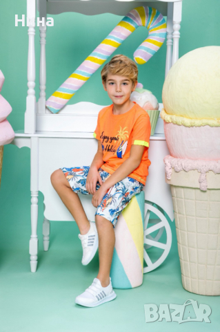 Комплект тропик принт Mackays , снимка 2 - Детски комплекти - 36381707