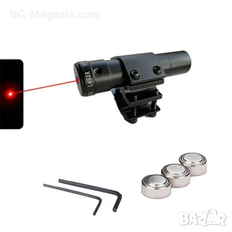 Компактен червен лазерен мерник лазер за въздушен пистолет глок макаров еърсофт въздушна пушка, снимка 3 - Оборудване и аксесоари за оръжия - 51051914