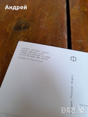 Стара картичка Курорт Дружба плажът, снимка 3 - Колекции - 33734747