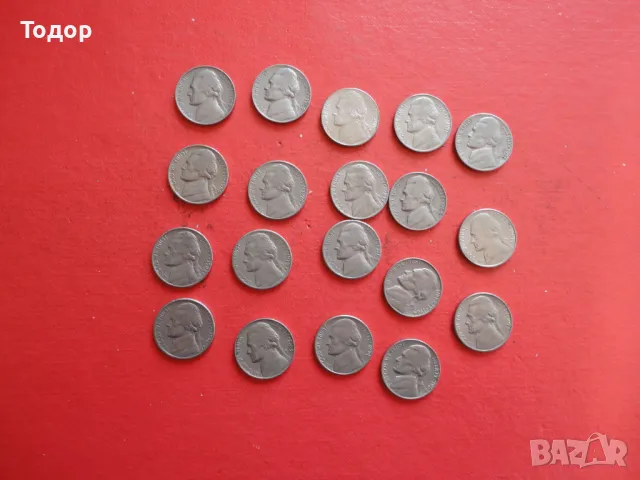 5 цента САЩ Лот американски монети центове 2 , снимка 7 - Нумизматика и бонистика - 48431629