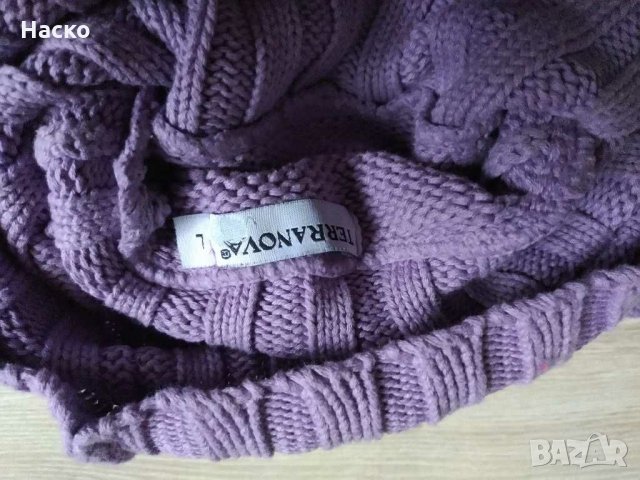 Лилав пуловер с поло на terranova , l size, снимка 10 - Блузи с дълъг ръкав и пуловери - 31177086