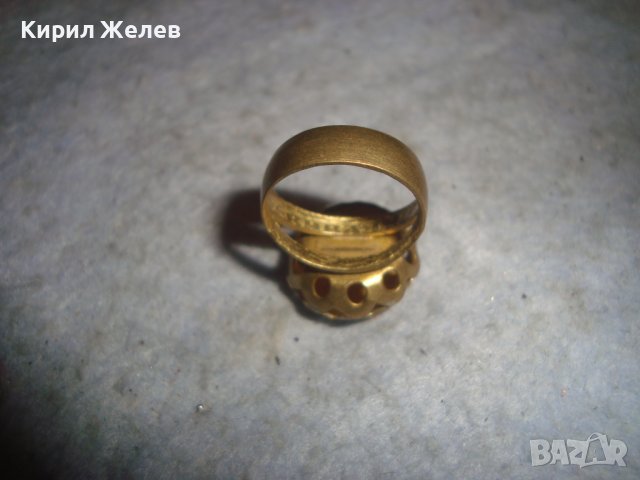 СТАРИНЕН МЕСИНГОВ РЪЧНО МАЙСТОРСКИ ИЗРАБОТЕН ПРЪСТЕН от ДИНАР РЯДЪК за КОЛЕКЦИЯ 26723, снимка 12 - Антикварни и старинни предмети - 36771568