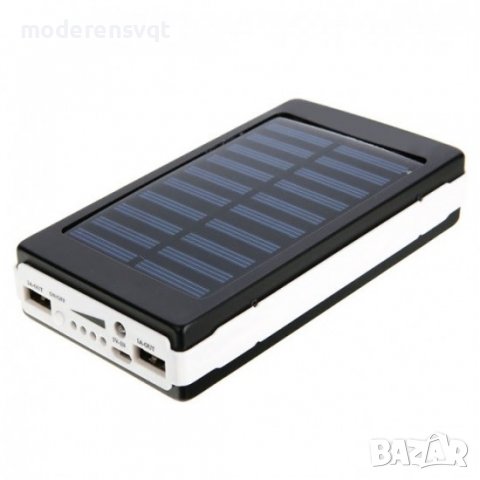 Соларна Външна батерия Power Bank Solar с 2 USB порта, светодиоден фенер,водоустойчива, снимка 3 - Външни батерии - 39158195