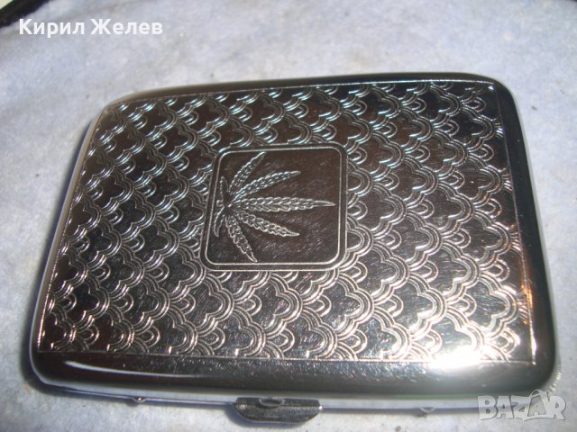 СРЕБРИСТА ФЕШЪН ТАБАКЕРА ФЛОРАЛНО ОРНАМЕНТИРАНА 27351, снимка 4 - Табакери - 38289031