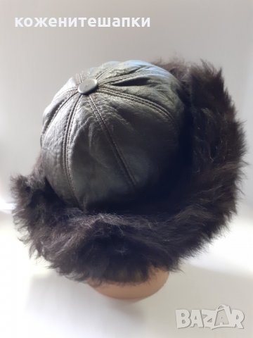 Дамска шапка естествена кожа ,кафява -13, снимка 4 - Шапки - 30925156