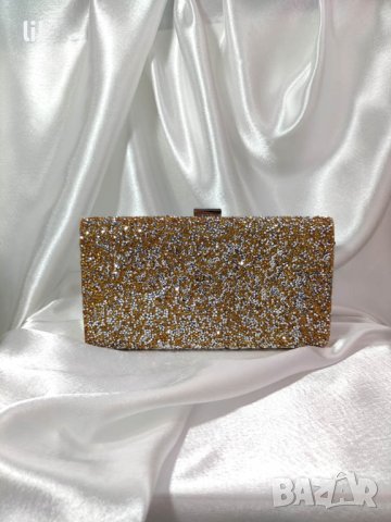Вечерна дамска чанта с камъни 3 цвята, снимка 3 - Чанти - 21125468