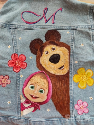 Стилно яке с ръчно рисувани герои - двама герои, снимка 13 - Детски якета и елеци - 53298509